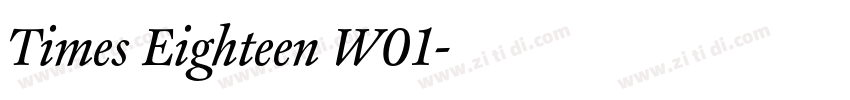 Times Eighteen W01字体转换